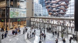 crowd walking inside a mall