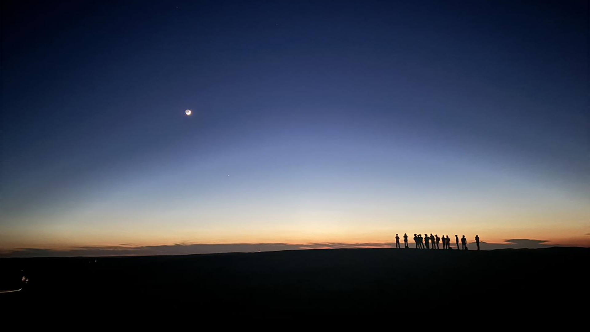 people stargazing