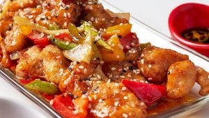 sweet and sour pork dish