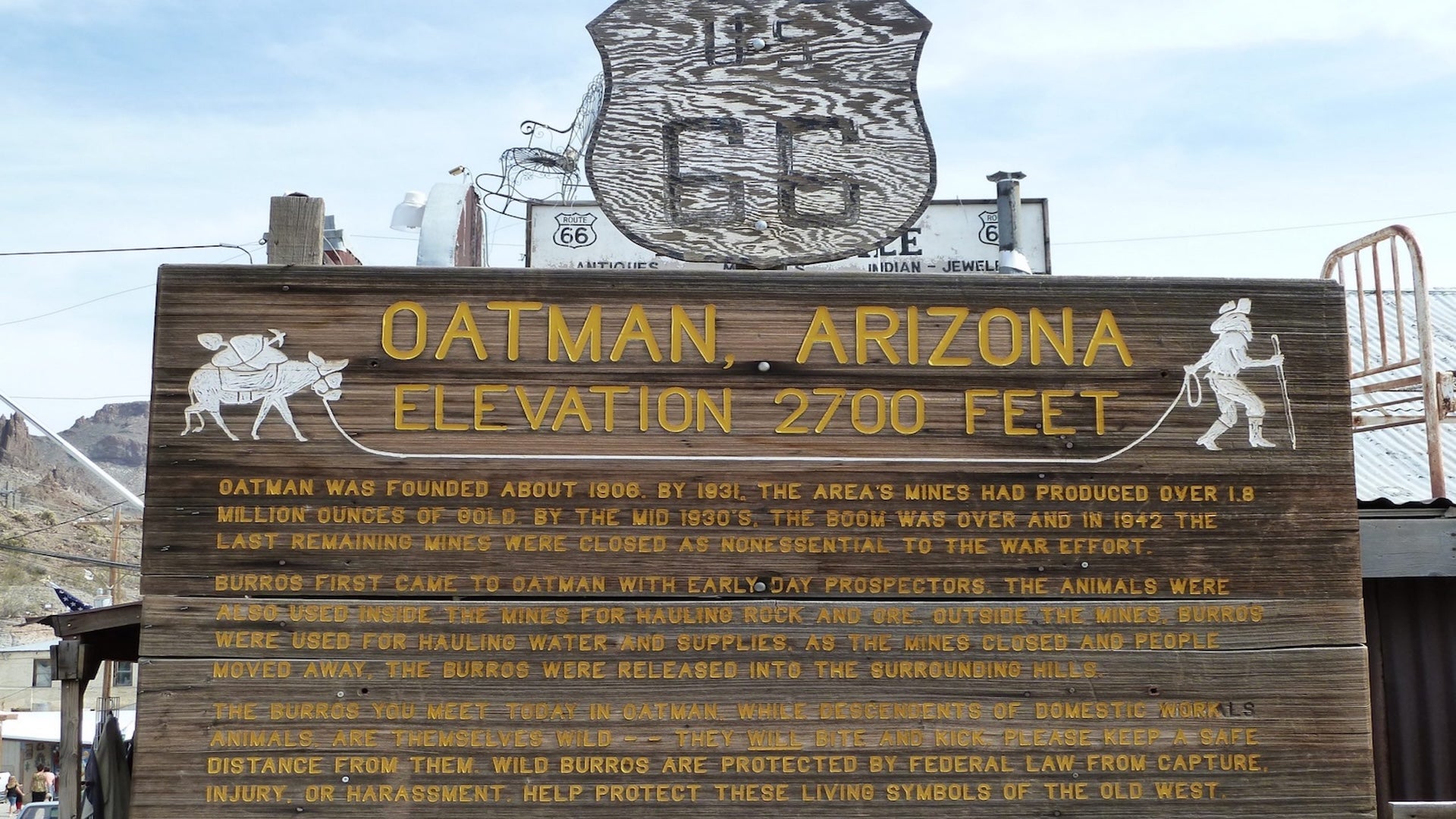 a signage with historical brief