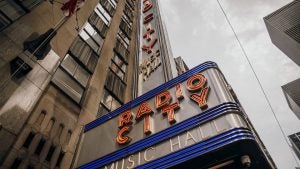 signage of radio city music hall
