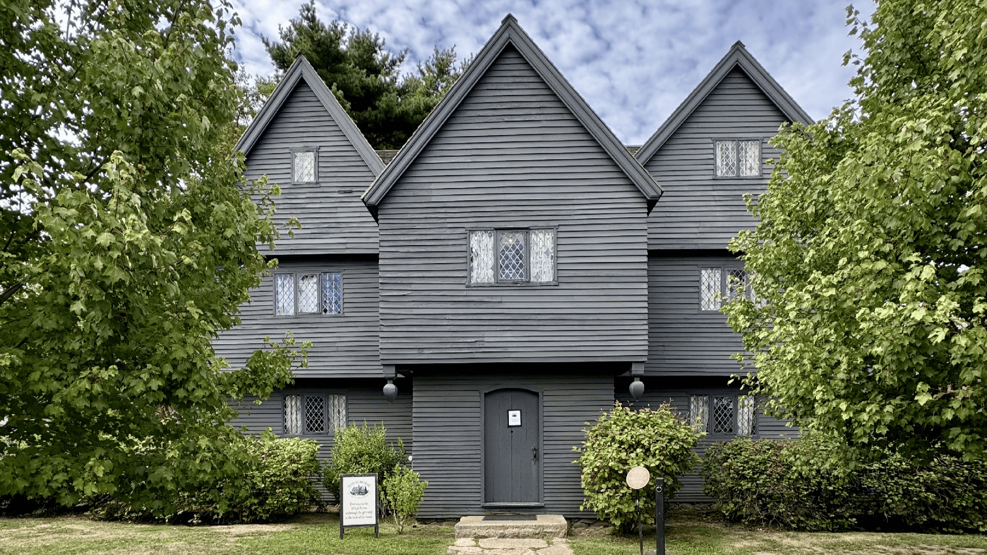 gray house surrounded by trees