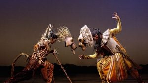 actors in costume at broadway