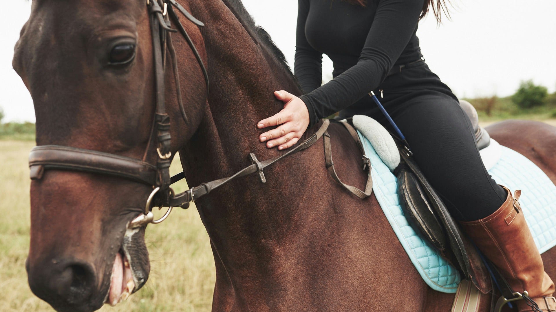 a girl riding horseback
