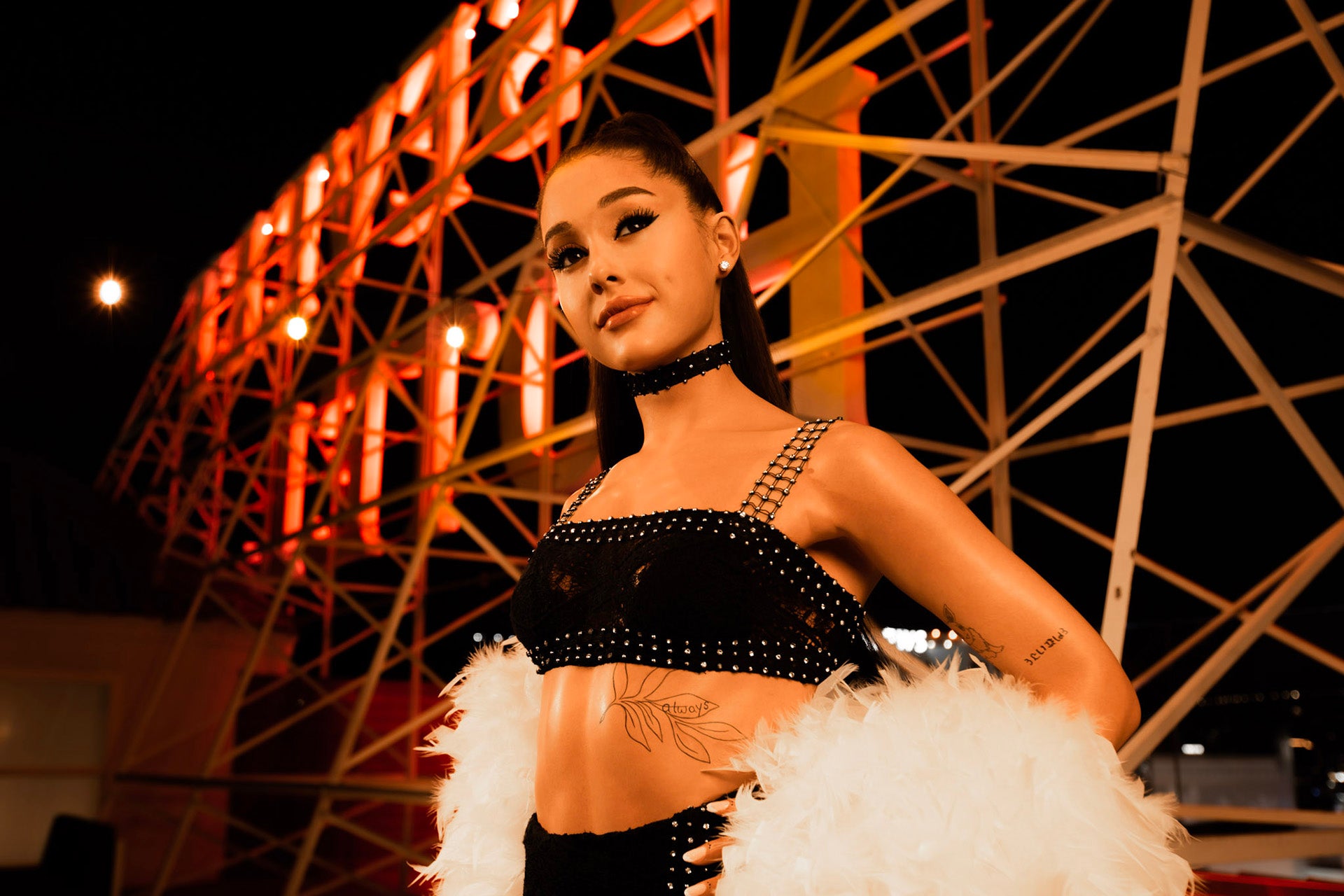 ariana grande wax figure in a museum