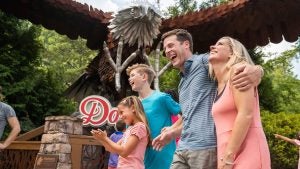 a family having fun and laughing around dollywood