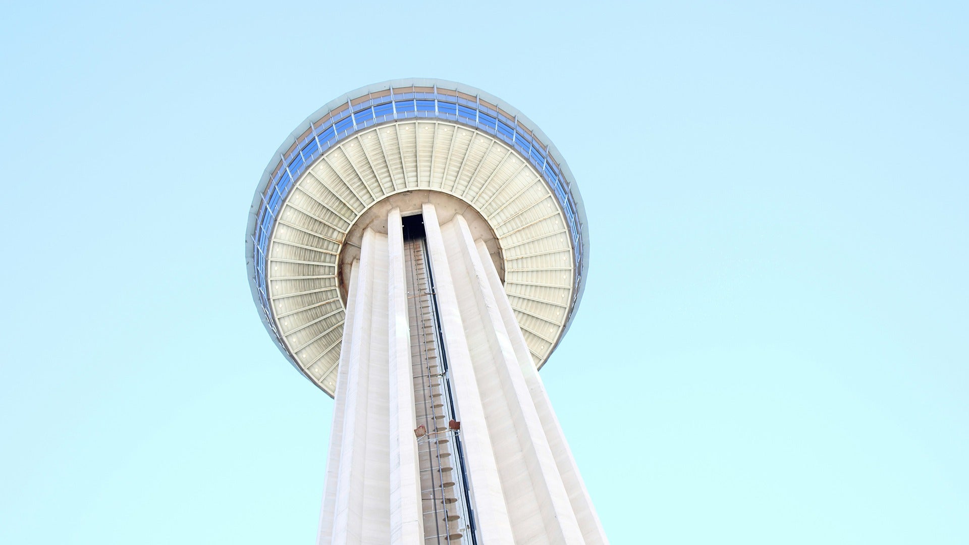a tall, round tower with an observation deck
