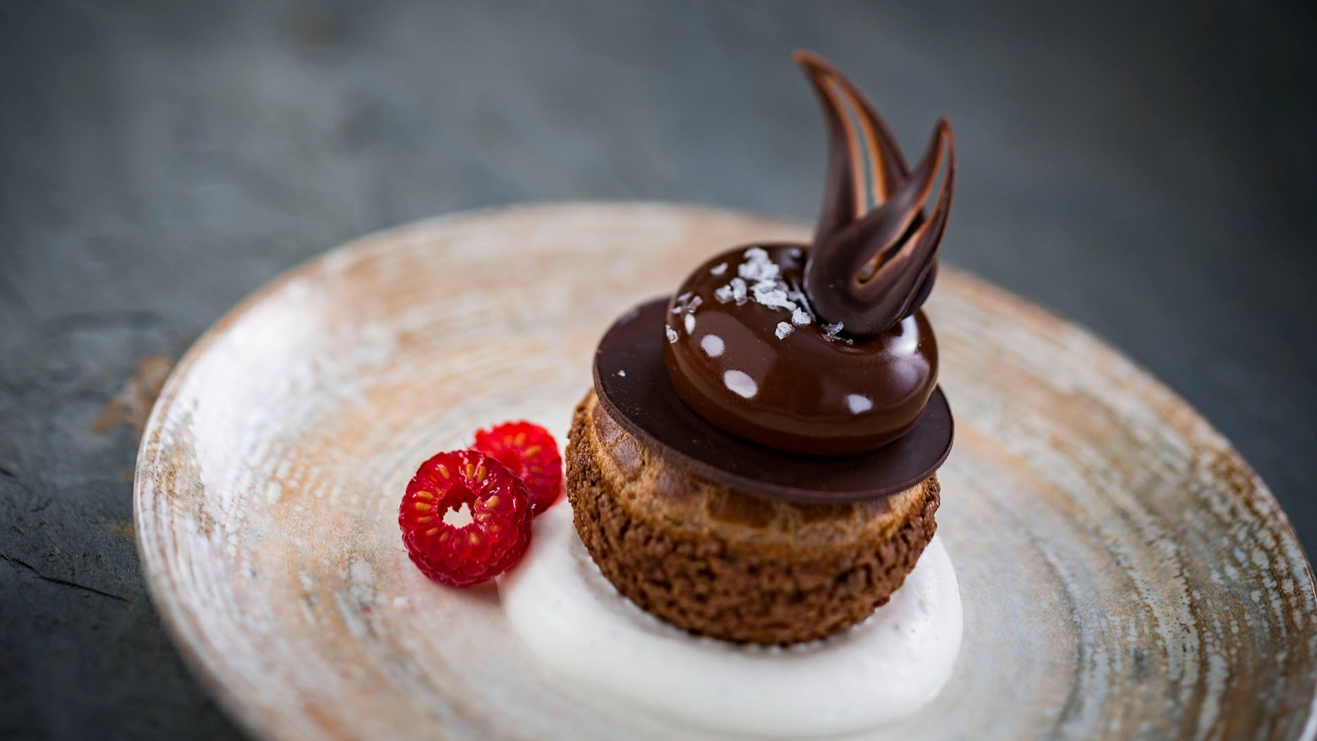 a decadent chocolate dessert served on a plate