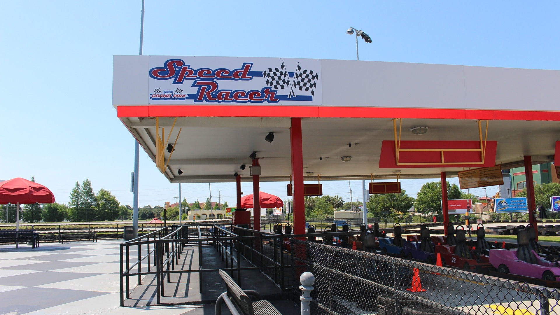 a starting point for a go kart ride