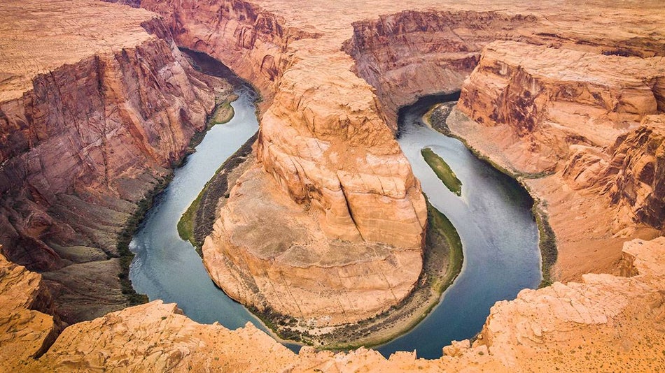 aerial view of Horseshoe Bend in Glen Canyon National Park, Arizona, USA