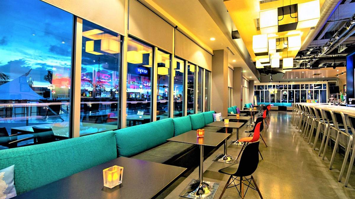 bar at Aloft Tampa Downtown in Tampa Bay, Florida, USA