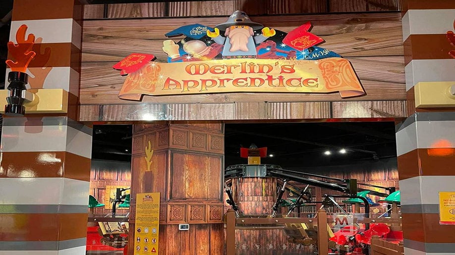 entrance to Merlin's Apprentince Ride in Legoland Discovery Center San Antonio, Texas, USA